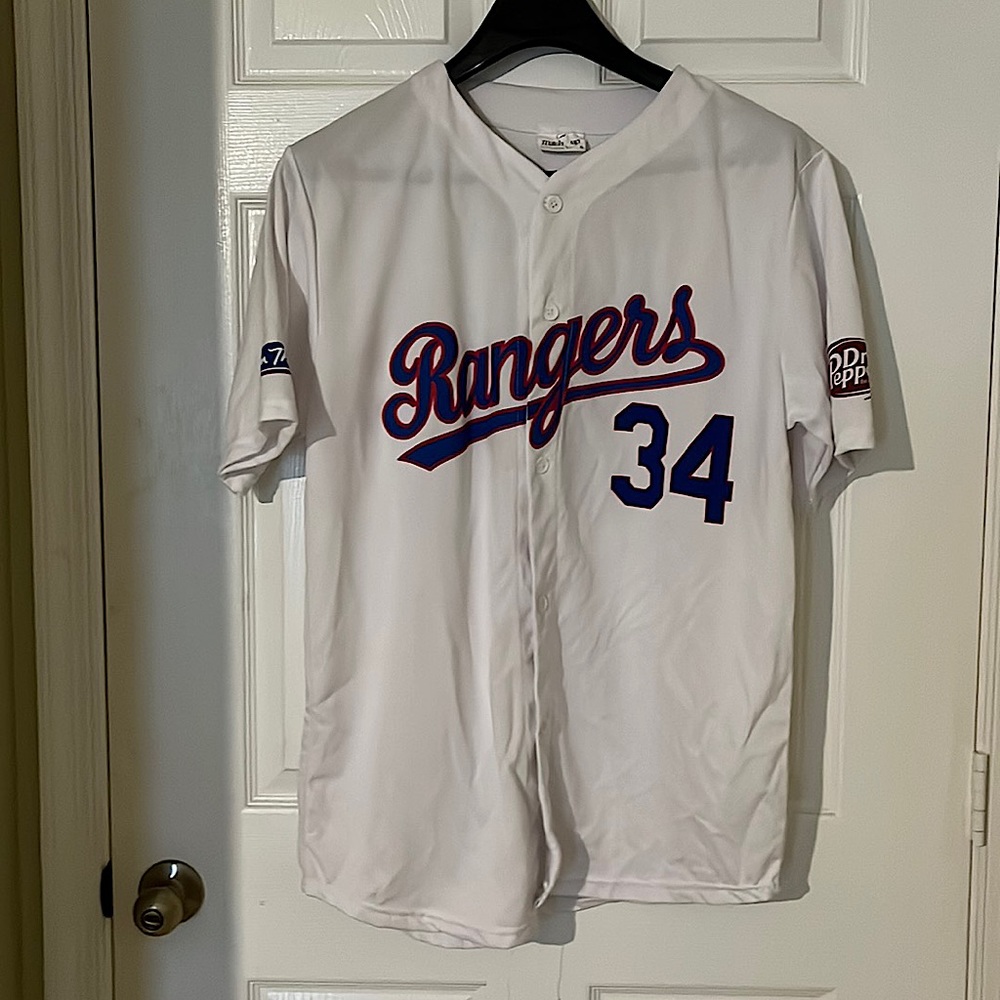 Vintage 1993 Nolan Ryan 34 Texas Rangers Home White Baseball Jersey Men’s XL